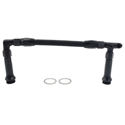 1 x Carburettor Inlet Rail Kit -6AN Black Finish Fit For Holley Dual Fuel Line