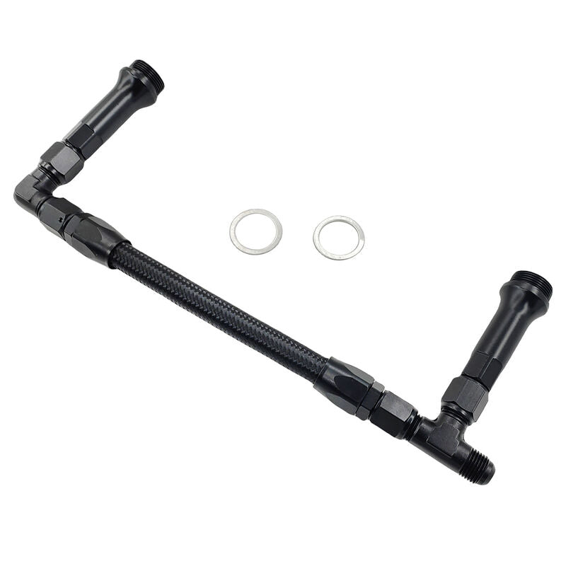 1 x Carburettor Inlet Rail Kit -6AN Black Finish Fit For Holley Dual Fuel Line