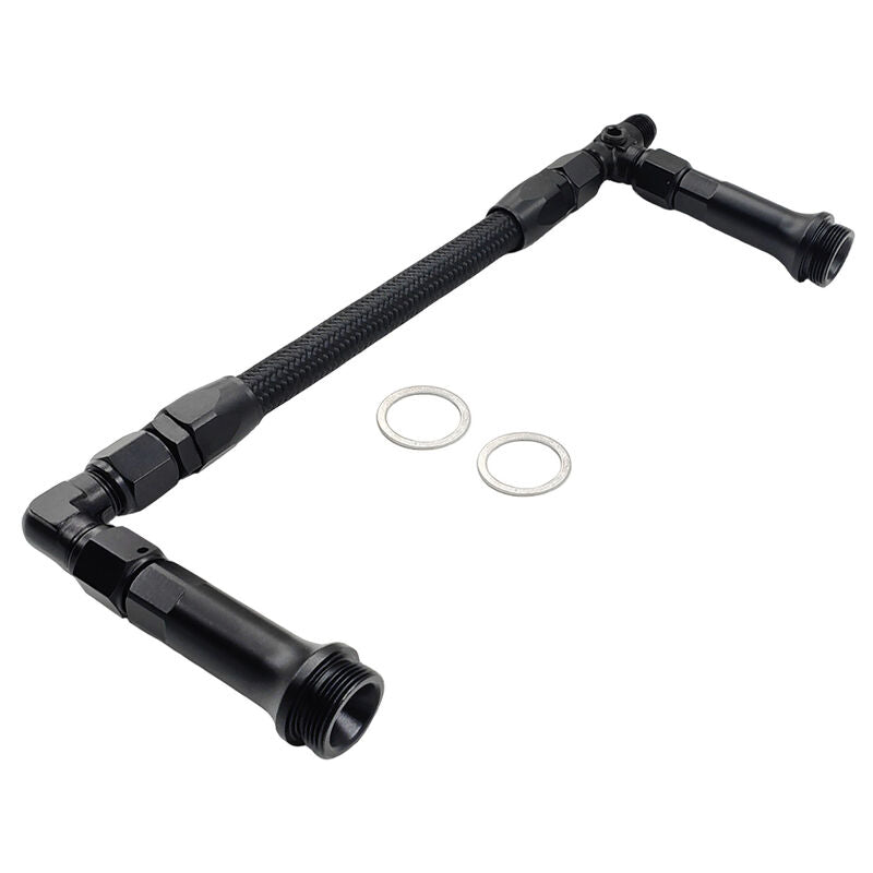 1 x Carburettor Inlet Rail Kit -6AN Black Finish Fit For Holley Dual Fuel Line