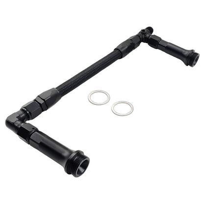 1 x Carburettor Inlet Rail Kit -6AN Black Finish Fit For Holley Dual Fuel Line