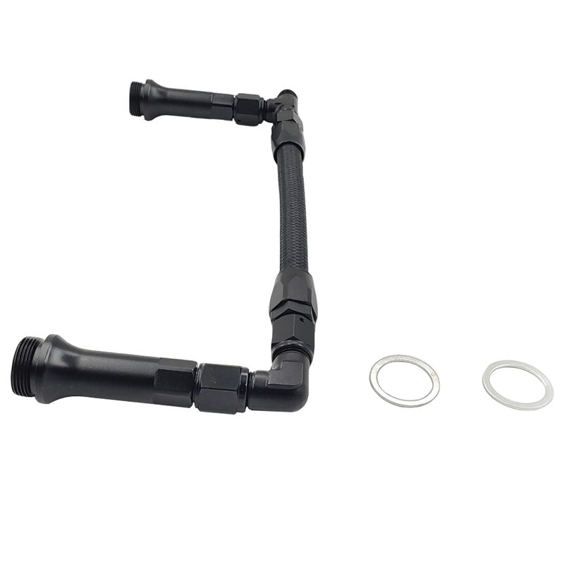 1 x Carburettor Inlet Rail Kit -6AN Black Finish Fit For Holley Dual Fuel Line