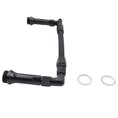 1 x Carburettor Inlet Rail Kit -6AN Black Finish Fit For Holley Dual Fuel Line