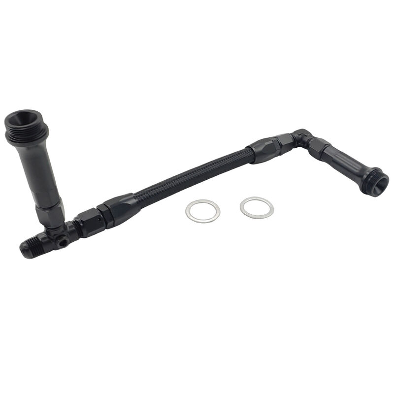 1 x Carburettor Inlet Rail Kit -6AN Black Finish Fit For Holley Dual Fuel Line