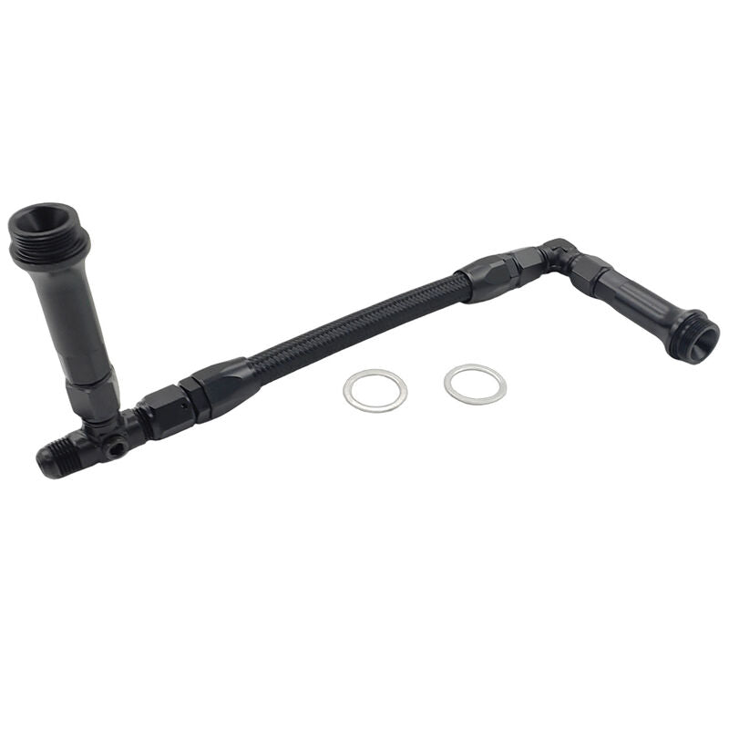 1 x Carburettor Inlet Rail Kit -6AN Black Finish Fit For Holley Dual Fuel Line