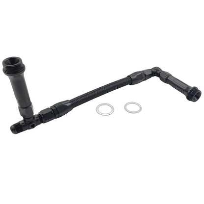 1 x Carburettor Inlet Rail Kit -6AN Black Finish Fit For Holley Dual Fuel Line