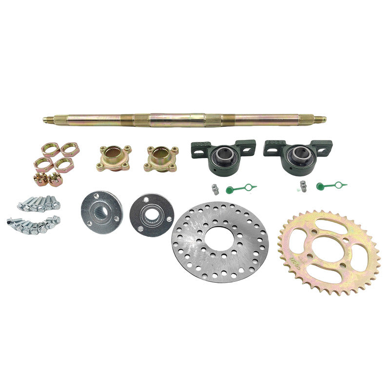 610mm Rear Axle Kit Hub Sprocket Fit For DIY Rebuild Go Kart ATV Quad & Drift Trikes