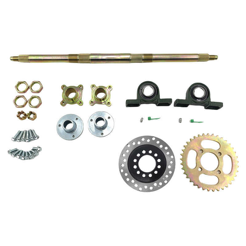 610mm Rear Axle Kit Hub Sprocket Fit For DIY Rebuild Go Kart ATV Quad & Drift Trikes