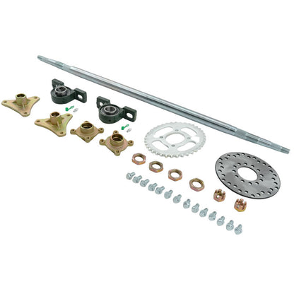 Rear Axle Kit Hub Sprocket 870mm Fit For DIY Rebuild Go Kart ATV Quad & Drift Trikes