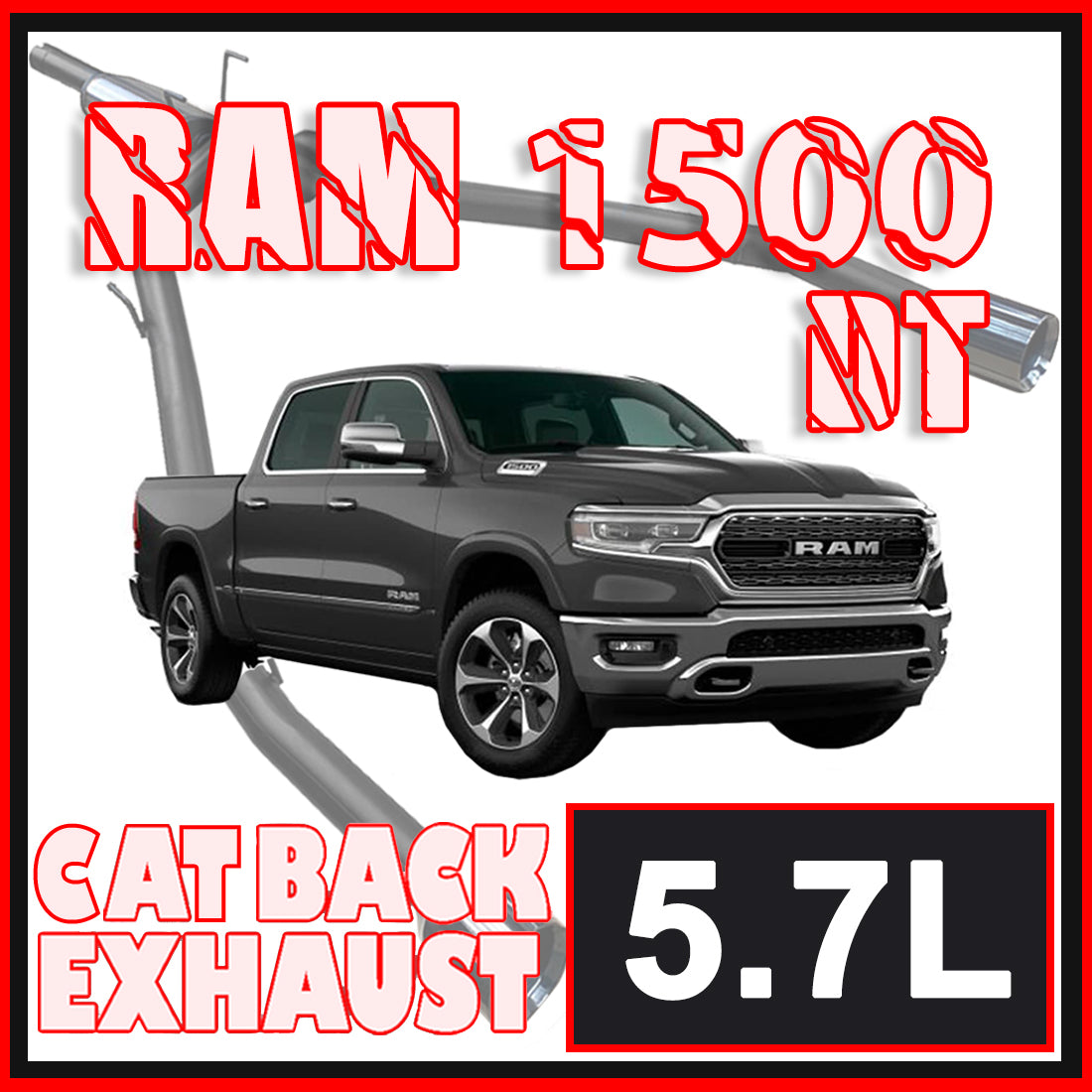 RAM DT 1500 Exhaust 5.7L V8 3 inch Cat Back Systems