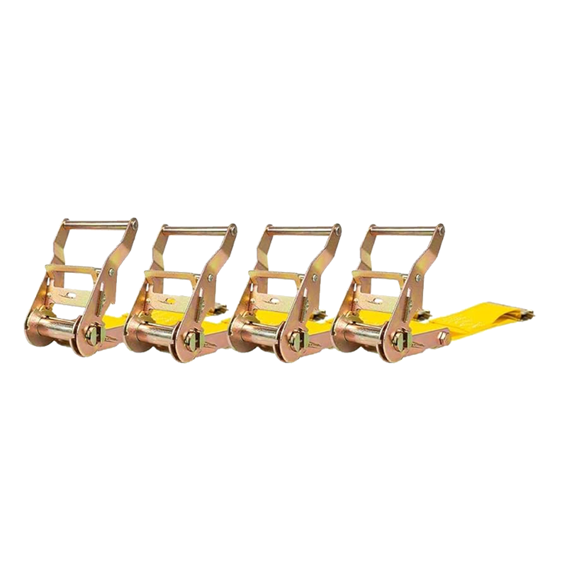 Wheel Chock Tie Down Kit Trailer Tire Straps System For ATV UTV Lawn Mower