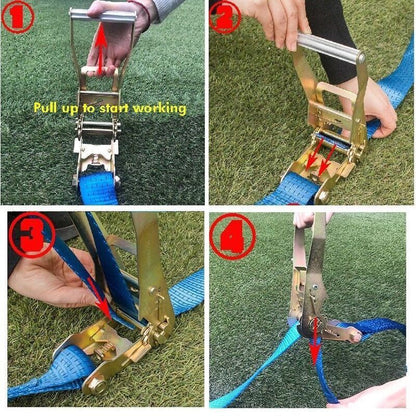 5 Pcs Ratchet Tie Down Straps 50mm x 9m LC2500kg Cambuckle Alternative