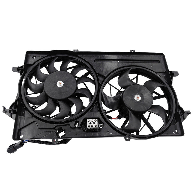 Radiator Thermo Cooling Fan Assembly Dual With 2 Plugs Fit For Ford Focus LR 2002-2005