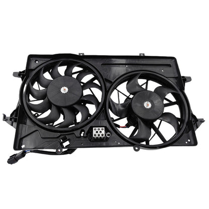 Radiator Thermo Cooling Fan Assembly Dual With 2 Plugs Fit For Ford Focus LR 2002-2005
