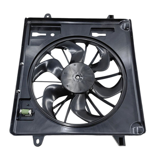 Radiator Fan With Resistor Fit For Jeep Wrangler JK 3.8L 2.8L 03/2007-2018