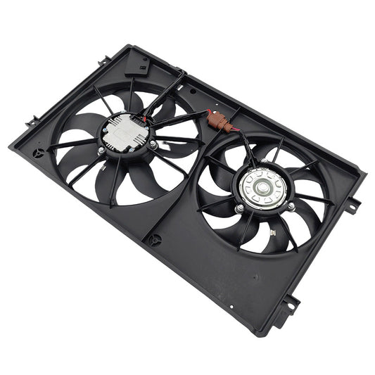 Radiator Cooling Fan Assembly Fit For Volkswagen Golf MK5 MKVI 07/2004-09/2008