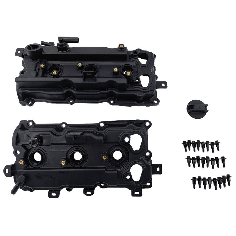 2 Pcs Valve Cover With Gasket & Cap Fit For Nissan Altima Pathfinder Maxima Murano Infiniti JX QX60 VQ35HR 13264-9N00A 13264-