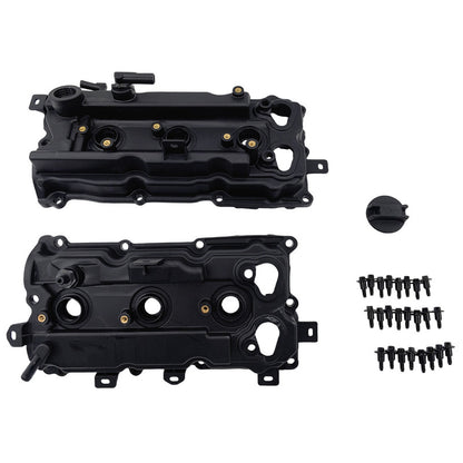 2 Pcs Valve Cover With Gasket & Cap Fit For Nissan Altima Pathfinder Maxima Murano Infiniti JX QX60 VQ35HR 13264-9N00A 13264-