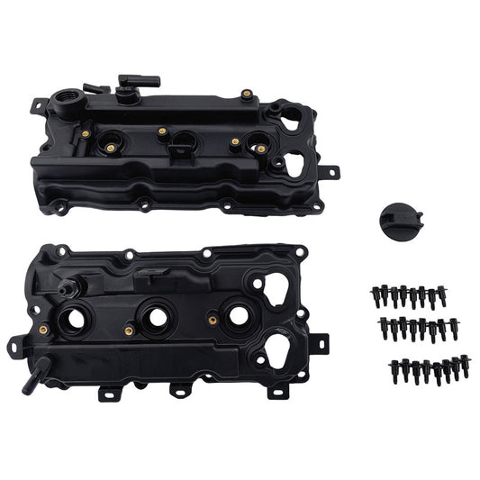 2 Pcs Valve Cover With Gasket & Cap Fit For Nissan Altima Pathfinder Maxima Murano Infiniti JX QX60 VQ35HR 13264-9N00A 13264-