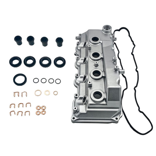 Aluminum Valve Rocker Cover With Gasket Fit For Toyota Hilux HiAce Landcruiser Prado KDJ120 KDH150 KUN26 16 2KD-FTV 1KD-FTV 112100L020