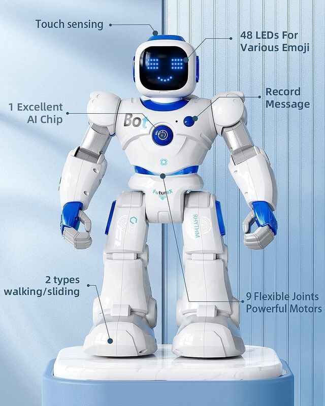 Remote Control Robotic Toys Blue Smart RC Robot Toy Talking Dancing Robots for Kids perfect gift Christmas