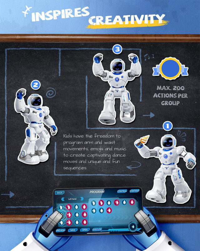 Remote Control Robotic Toys Blue Smart RC Robot Toy Talking Dancing Robots for Kids perfect gift Christmas