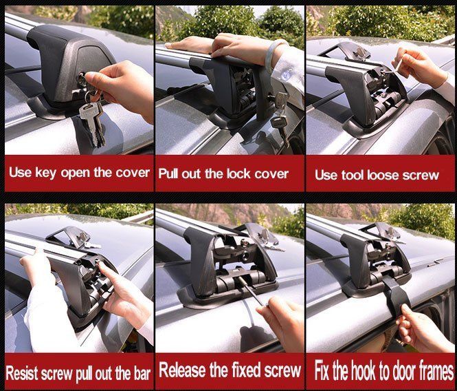 Aluminum Alloy Roof Rack Cross Bar Fit For Toyota HiLux RZN149R Corolla ZZE122R For Honda Jazz