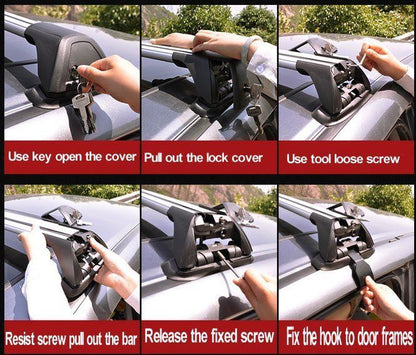 Aluminum Alloy Roof Rack Cross Bar Fit For Toyota HiLux RZN149R Corolla ZZE122R For Honda Jazz