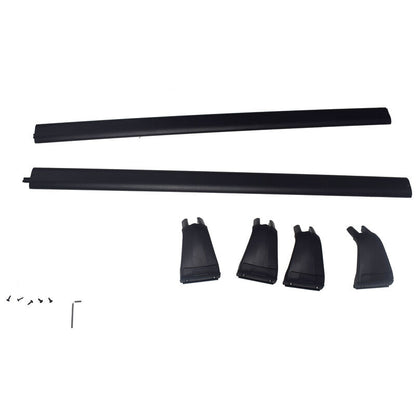 Set of Black Cross Bar Roof Rack Side Rail Fit For Jeep Wrangler JK 2007-2018