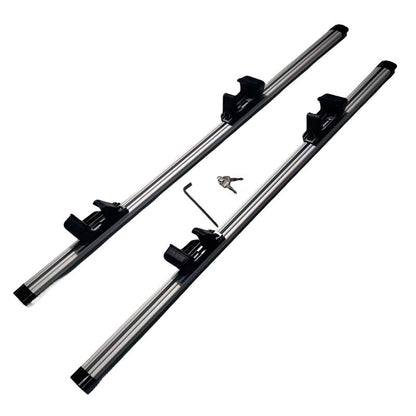 2 x Aluminum Cross Bars With Raised Roof Rail Fit For Toyota RAV4 2000-2005/2013-2019