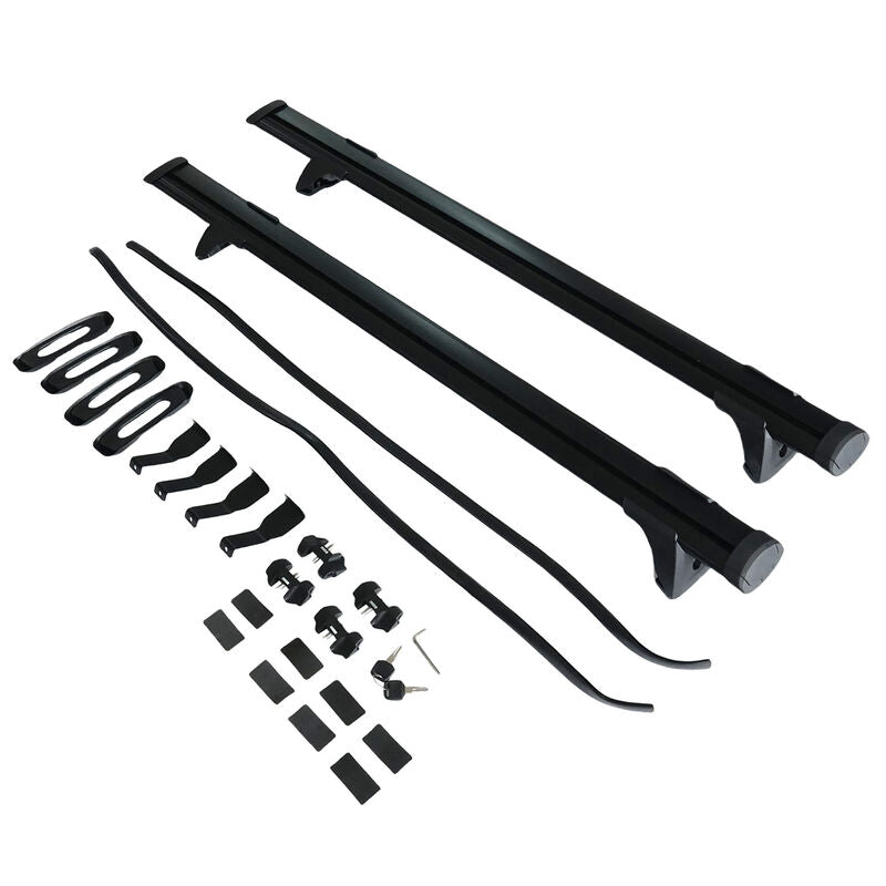 2 x Roof Rack Cross Bars Black Fit For Toyota Hilux Dual Cab 4 Door 2012-2024