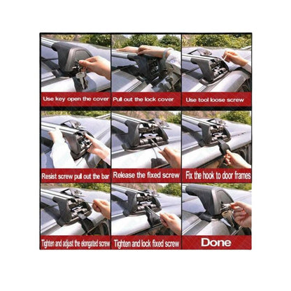 2 x Non-Rail Aero Alloy Roof Rack Cross Bar Fit For Suzuki Grand Vitara For Nissan Qashqai ST 5 Doors