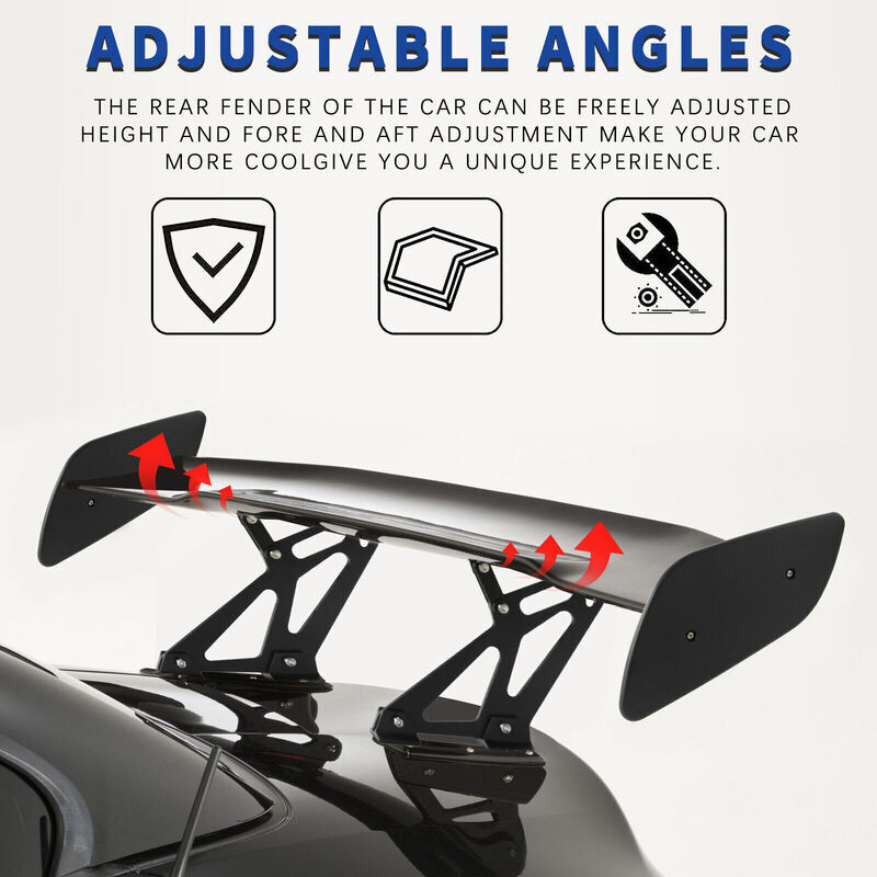 Adjustable 46" GT Style Rear Trunk Racing Spoiler Fit For Mitsubishi Lancer 2002-2017