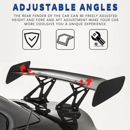 Adjustable 46" GT Style Rear Trunk Racing Spoiler Fit For Mitsubishi Lancer 2002-2017