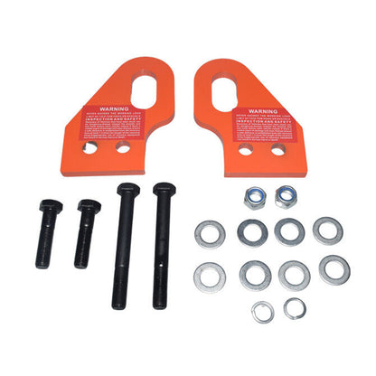 2PCS Front Recovery Tow Point Kit 5 Tonne Hitch Fit For Toyota LandCruiser Prado 120 Series H/D 2003-2009 WLL 5000KG