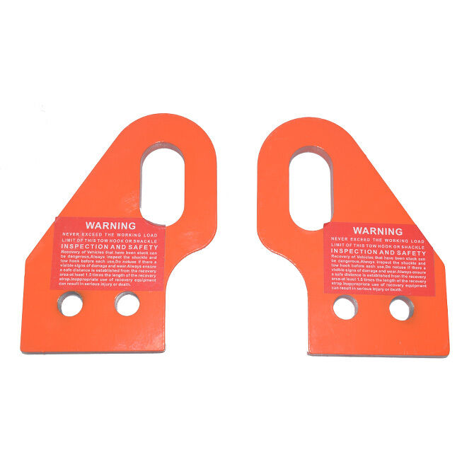 2PCS Front Recovery Tow Point Kit 5 Tonne Hitch Fit For Toyota LandCruiser Prado 120 Series H/D 2003-2009 WLL 5000KG