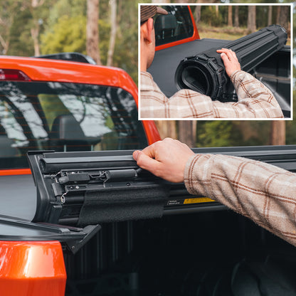HSP Roll Mate: Roll Mate closed over the ute tub on a dual cab