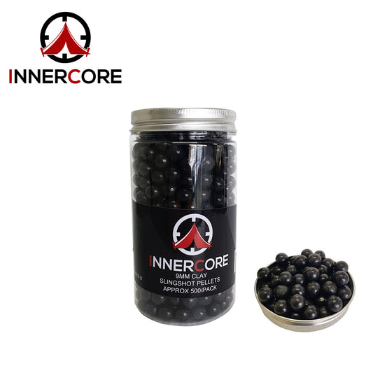 9mm Clay Slingshot Pellets 500 Pack - Black