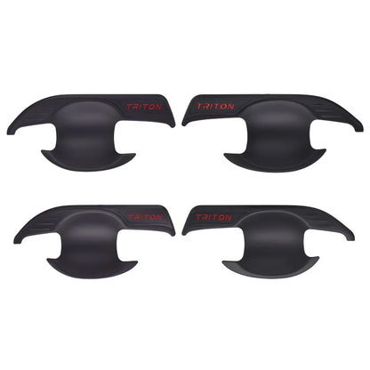 For MITSUBISHI TRITON l200 2019 2023 Accessories Matte Black out kit  Body Kits Lamp Cover Door Trims 2020 2021 2022 Pickup Truck