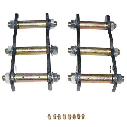 Rear 2" Lift Kit 50mm Extended Greasable Shackles Fit For Nissan Navara D22 4WD