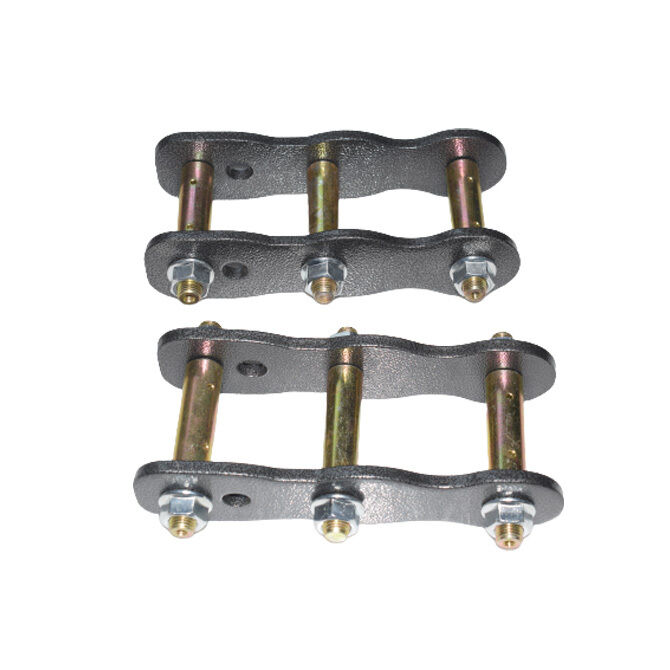 Rear 2" Lift Kit 50mm Extended Greasable Shackles Fit For Nissan Navara D22 4WD