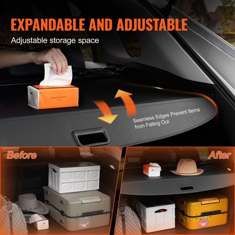 Rear Trunk Cargo Security Cover Shade Fit For Toyota RAV4 2019-2024