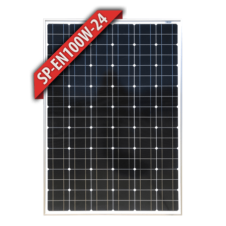 100W-24V Fixed Mono Solar Panel, Available in Silver or Black Frame - SP-EN100W-24