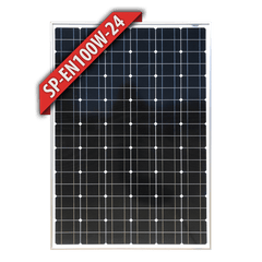 100W-24V Fixed Mono Solar Panel, Available in Silver or Black Frame - SP-EN100W-24