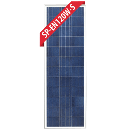 120W Slim Fixed Poly Solar Panel, Available in Silver or Black Frame - SP-EN120W-S