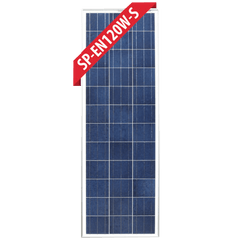 120W Slim Fixed Poly Solar Panel, Available in Silver or Black Frame - SP-EN120W-S