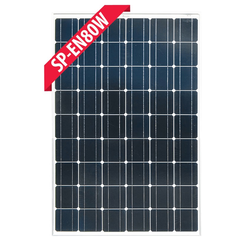 80W Fixed Mono Solar Panel, Available in Silver or Black Frame - SP-EN80W