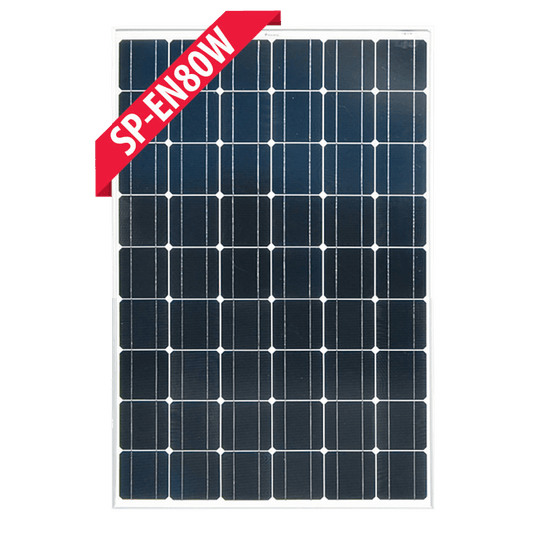 80W Fixed Mono Solar Panel, Available in Silver or Black Frame - SP-EN80W