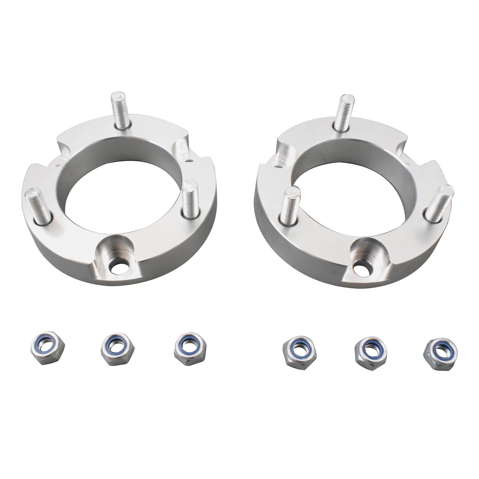 25mm Front Coil Strut Shock Spacer Lift Kit Fit For Toyota Hilux VIGO 2005-14 4WD Silver