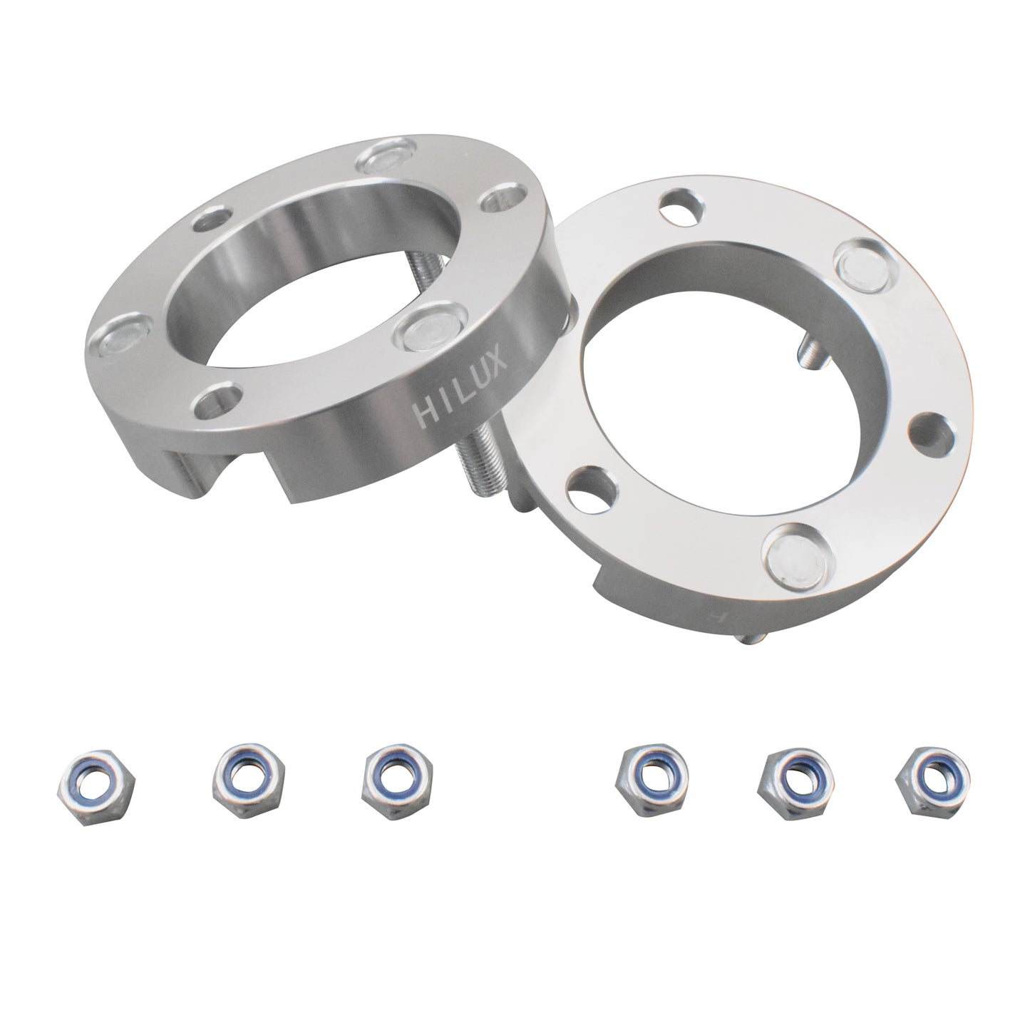 25mm Front Coil Strut Shock Spacer Lift Kit Fit For Toyota Hilux VIGO 2005-14 4WD Silver