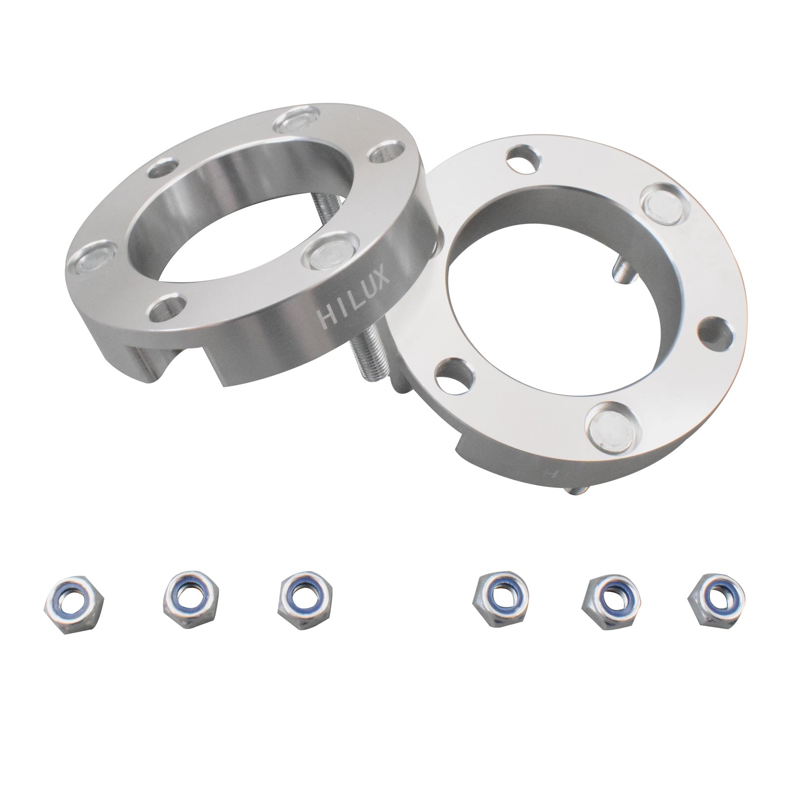 25mm Front Coil Strut Shock Spacer Lift Kit Fit For Toyota Hilux VIGO 2005-14 4WD Silver